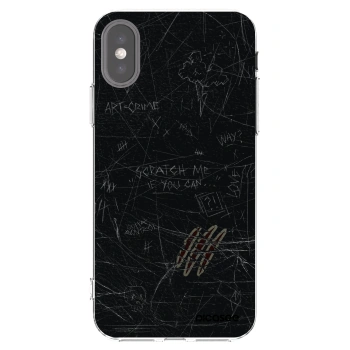 Picasee silikónový prehľadný obal pre Apple iPhone X/XS - SCRATCH