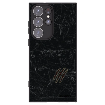 Picasee silikónový čierny obal pre Samsung Galaxy S23 Ultra 5G - SCRATCH