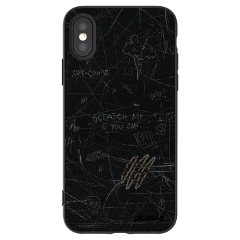 Picasee silikónový čierny obal pre Apple iPhone X/XS - SCRATCH