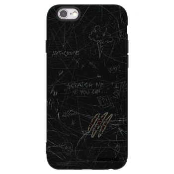Picasee silikónový čierny obal pre Apple iPhone 6/6S - SCRATCH