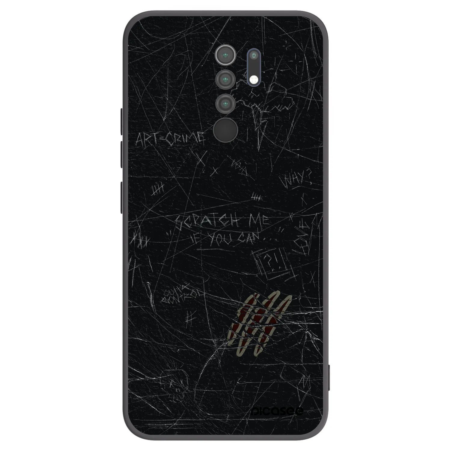Picasee silikónový čierny obal pre Xiaomi Redmi 9 - SCRATCH