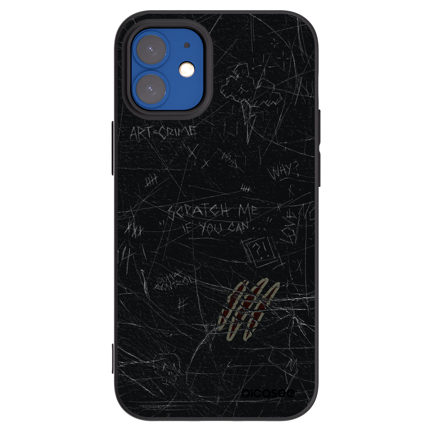 Picasee silikónový čierny obal pre Apple iPhone 12 mini - SCRATCH