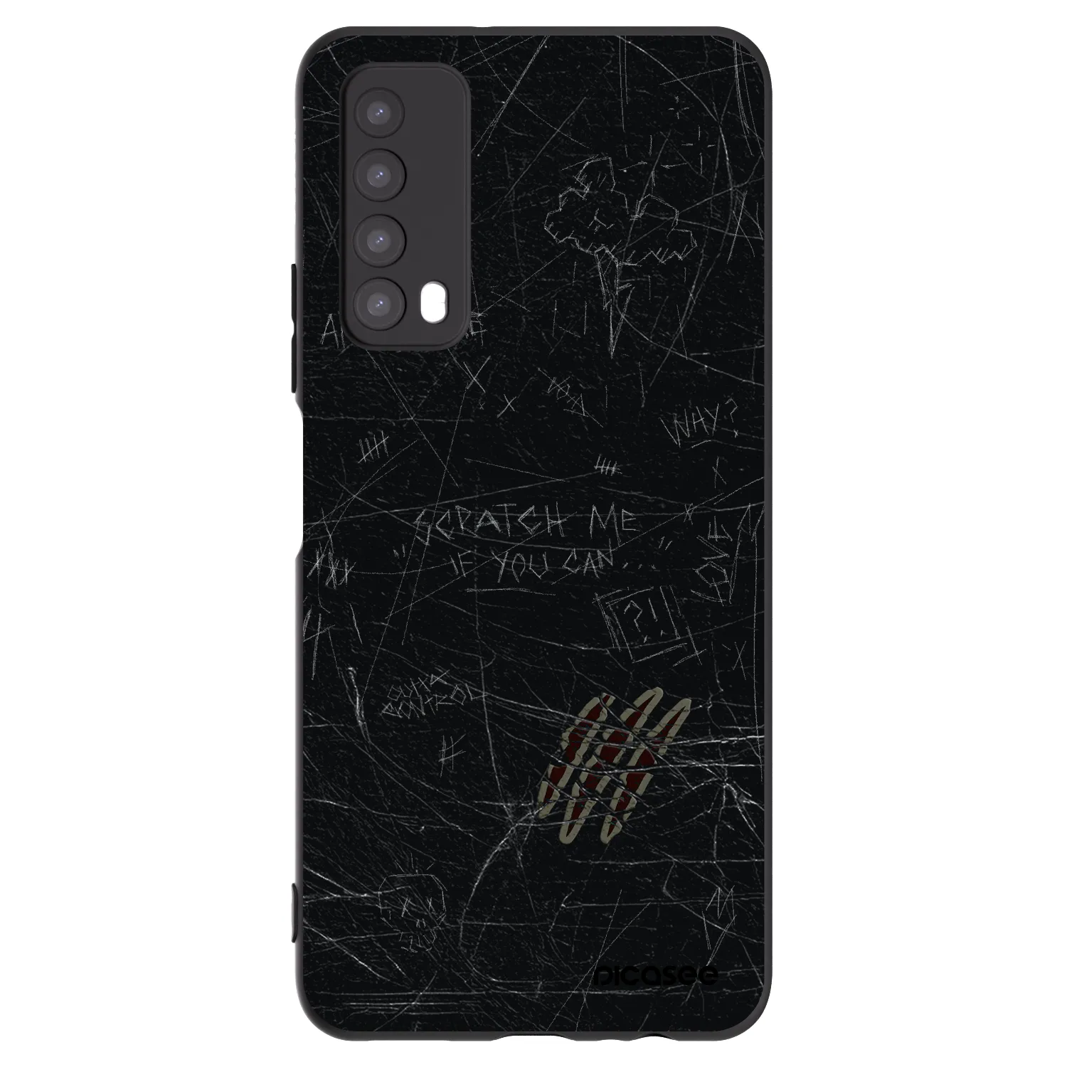 Silikónový čierny obal pre Huawei P Smart 2021 - SCRATCH