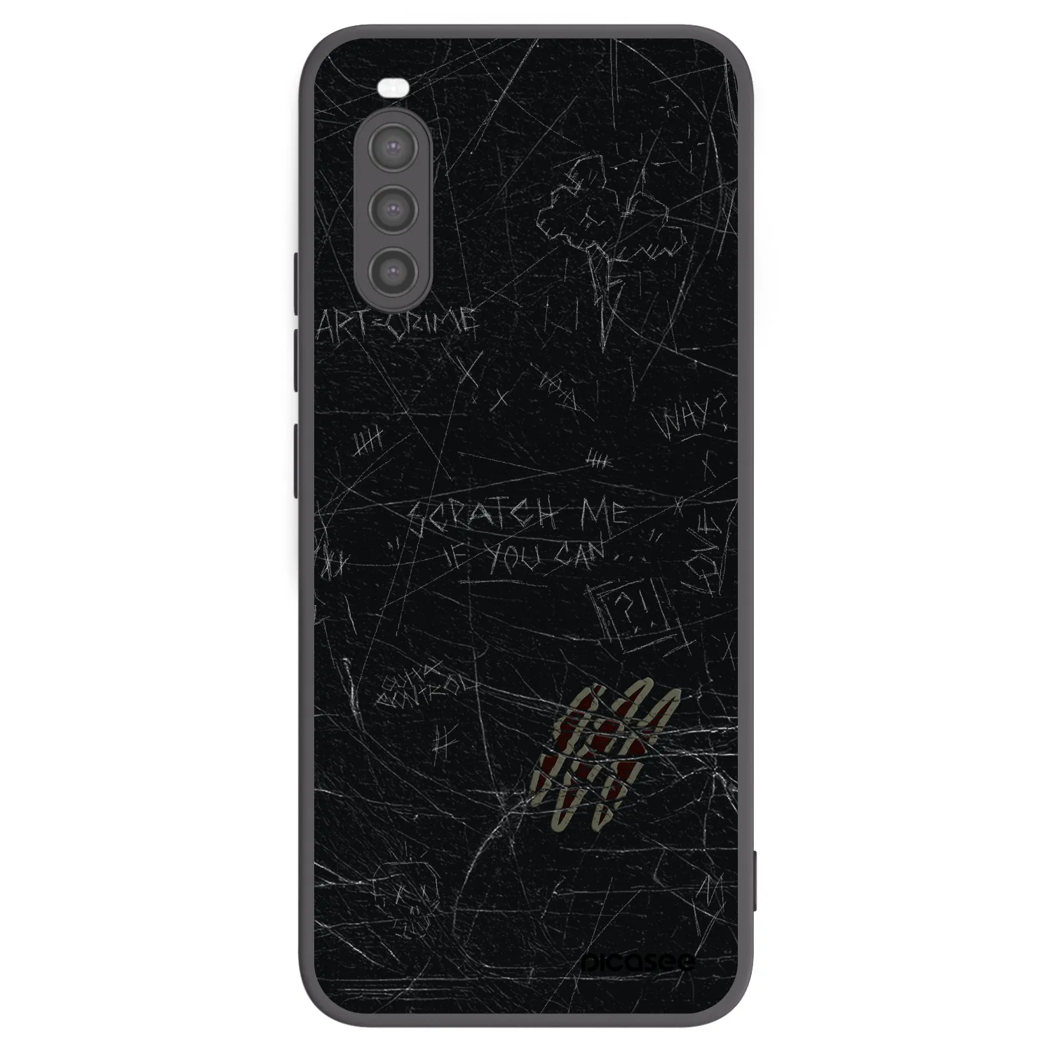 Picasee silikónový čierny obal pre Sony Xperia 10 II - SCRATCH