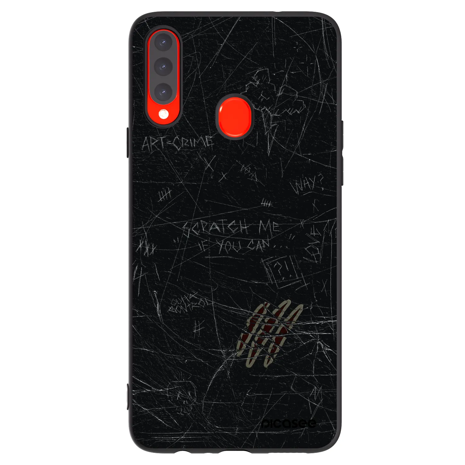 Picasee silikónový čierny obal pre Samsung Galaxy A20s - SCRATCH