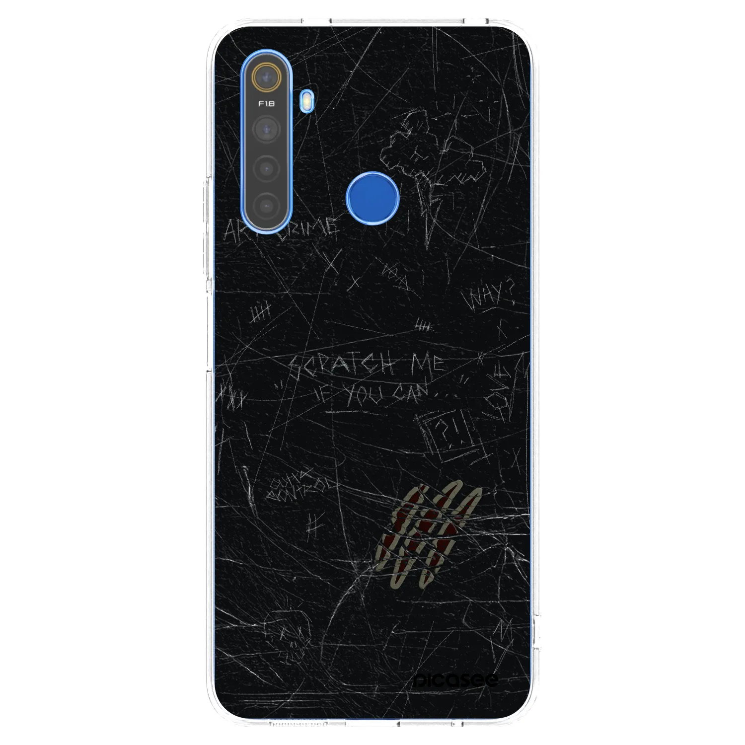 Picasee silikónový prehľadný obal pre Realme 5 - SCRATCH