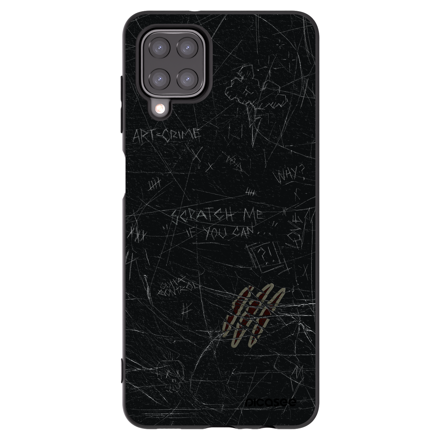 Picasee silikónový čierny obal pre Samsung Galaxy A12 A125F - SCRATCH
