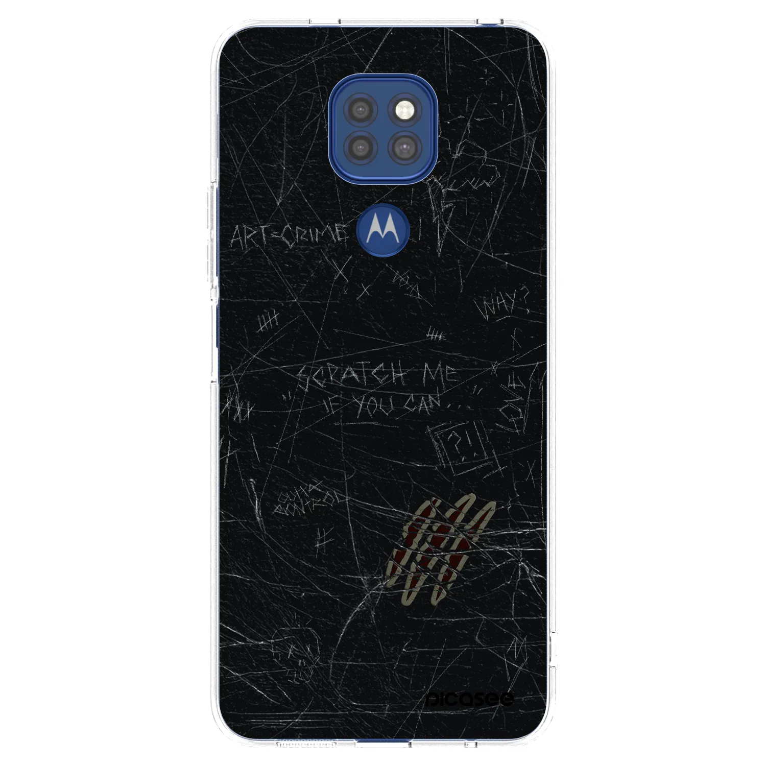 Silikónový prehľadný obal pre Motorola Moto G9 Play - SCRATCH