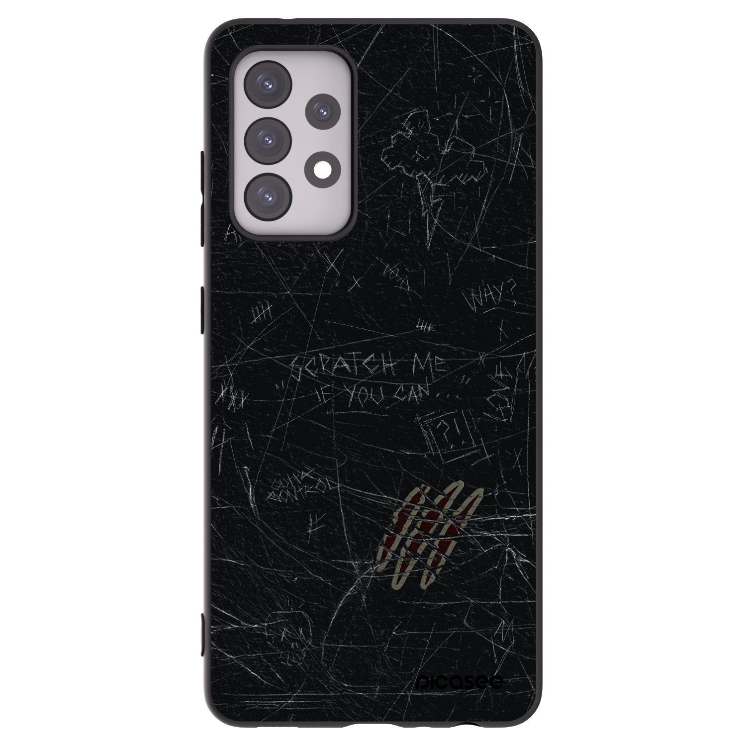 Picasee silikónový čierny obal pre Samsung Galaxy A52 5G A525F - SCRATCH