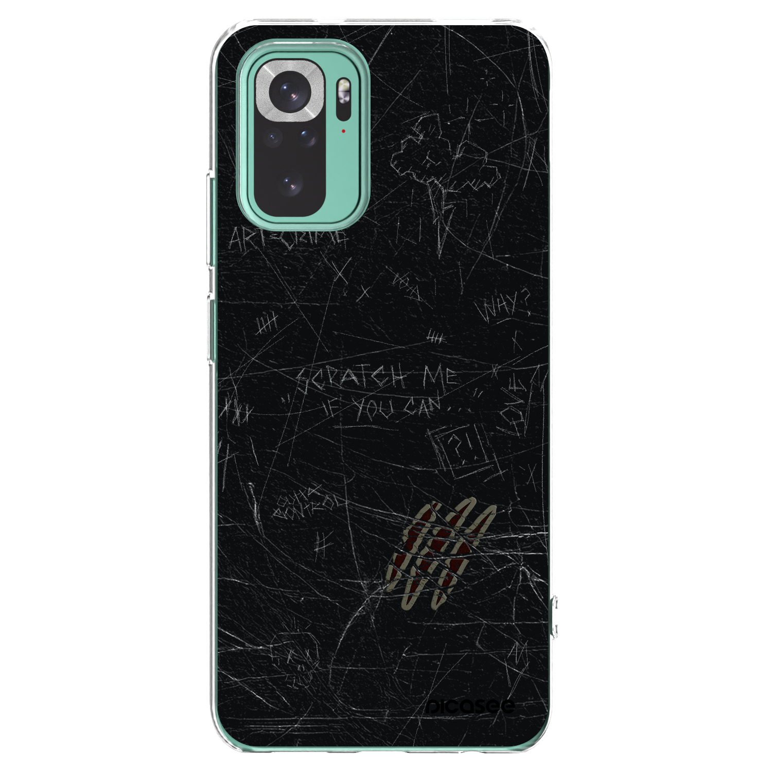 Picasee silikónový prehľadný obal pre Xiaomi Redmi Note 10 Pro - SCRATCH