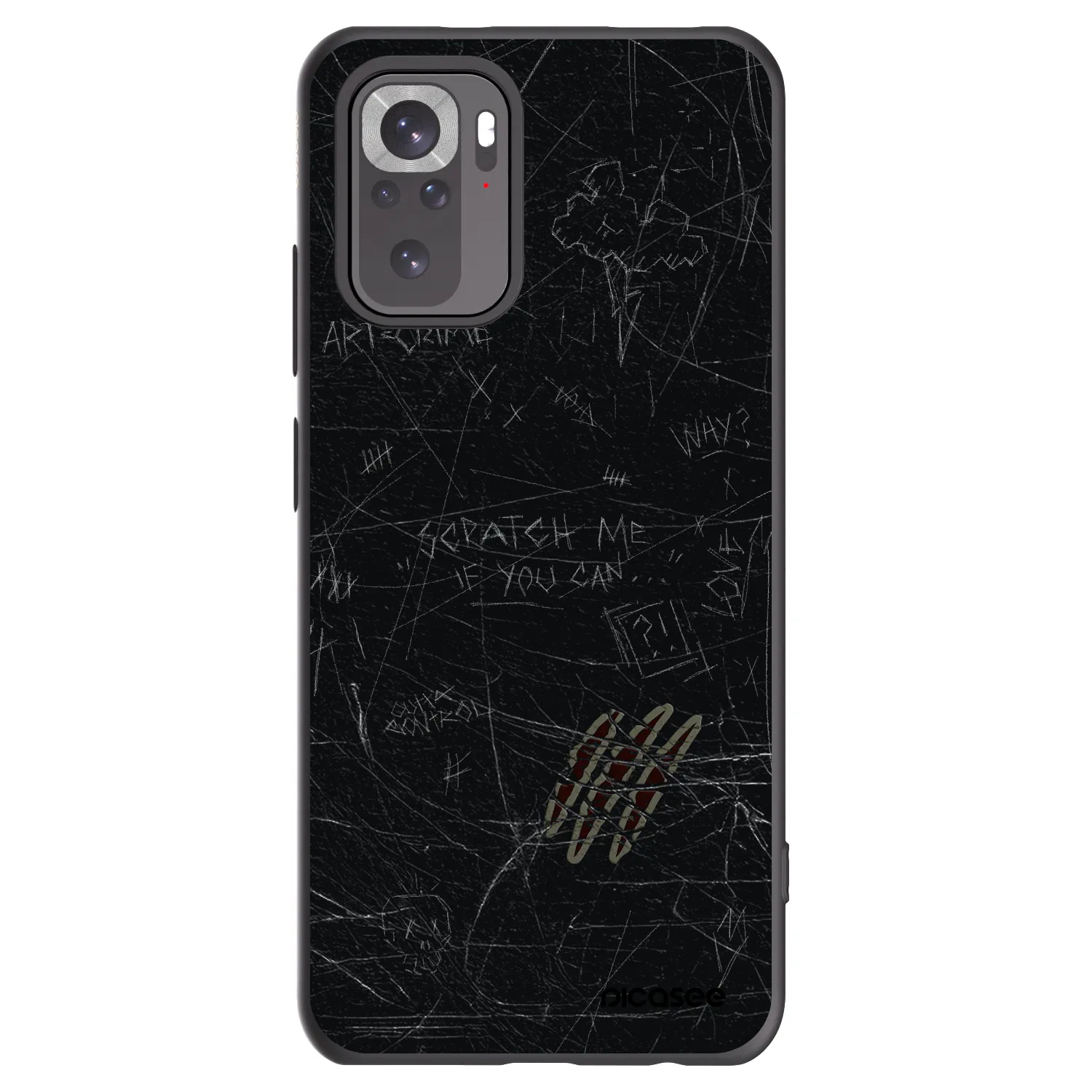 Picasee silikónový čierny obal pre Xiaomi Redmi Note 10S - SCRATCH
