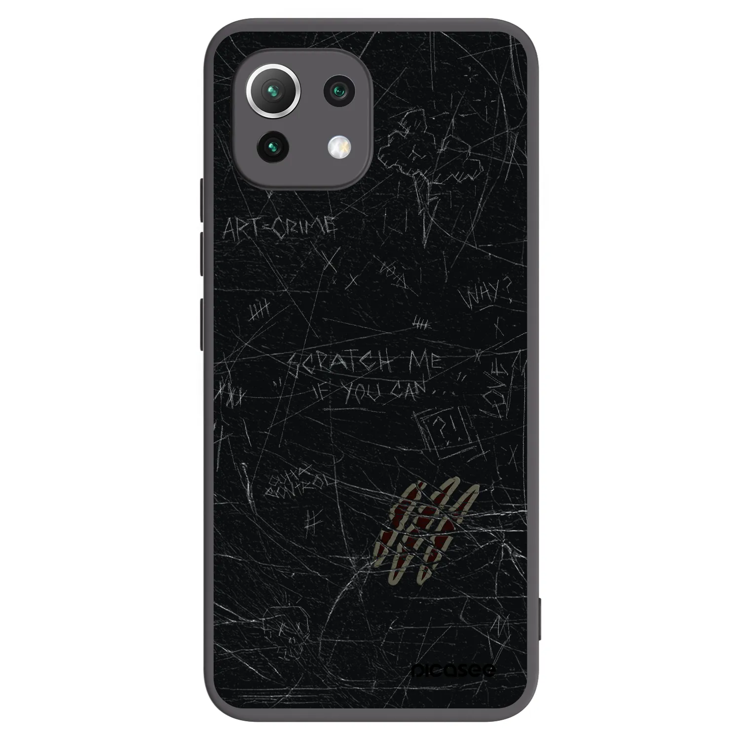 Picasee silikónový čierny obal pre Xiaomi Mi 11 Lite - SCRATCH