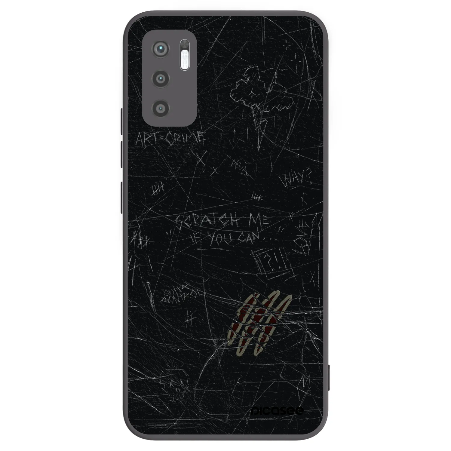 Picasee silikónový čierny obal pre Xiaomi Redmi Note 10 5G - SCRATCH