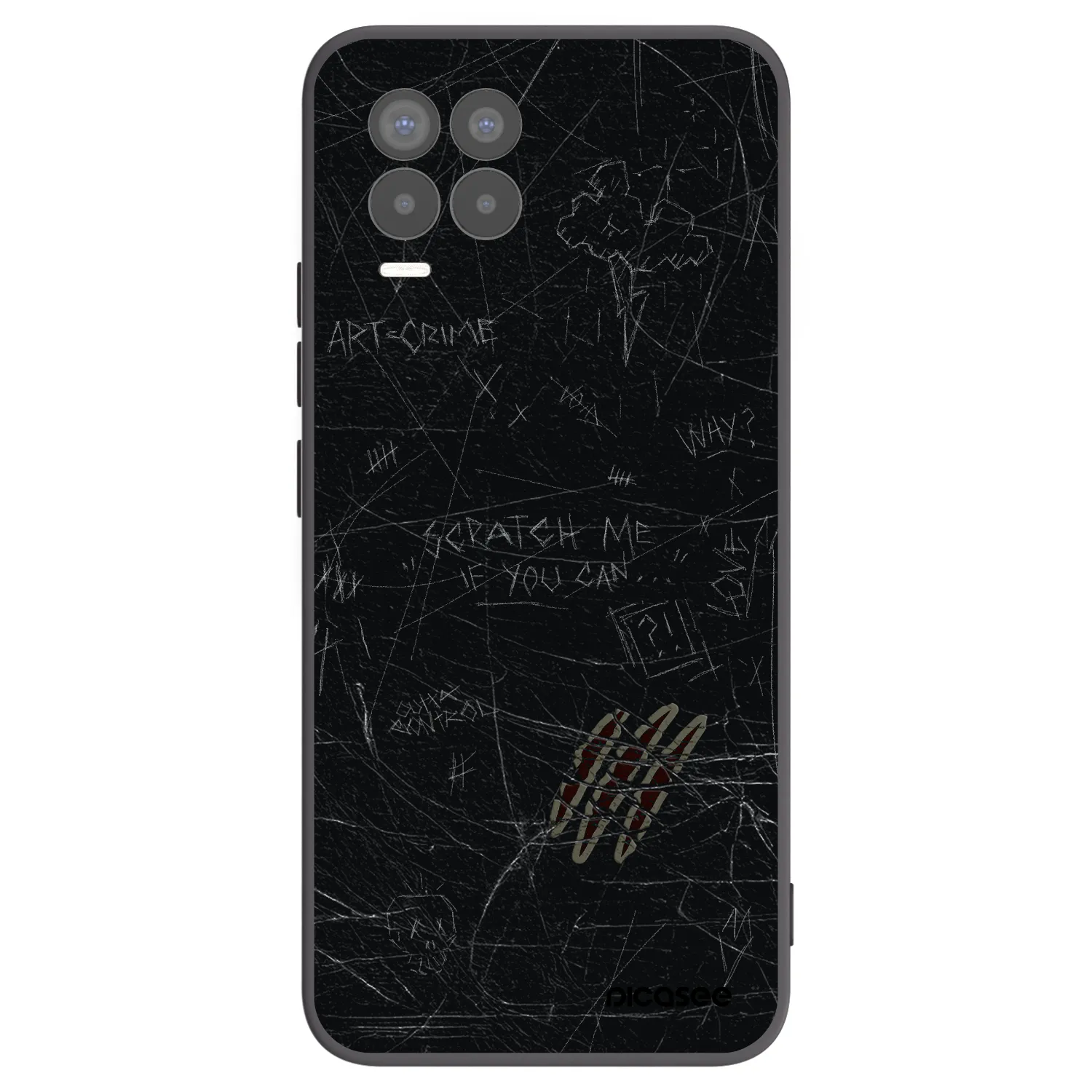 Picasee silikónový čierny obal pre Realme 8 4G - SCRATCH