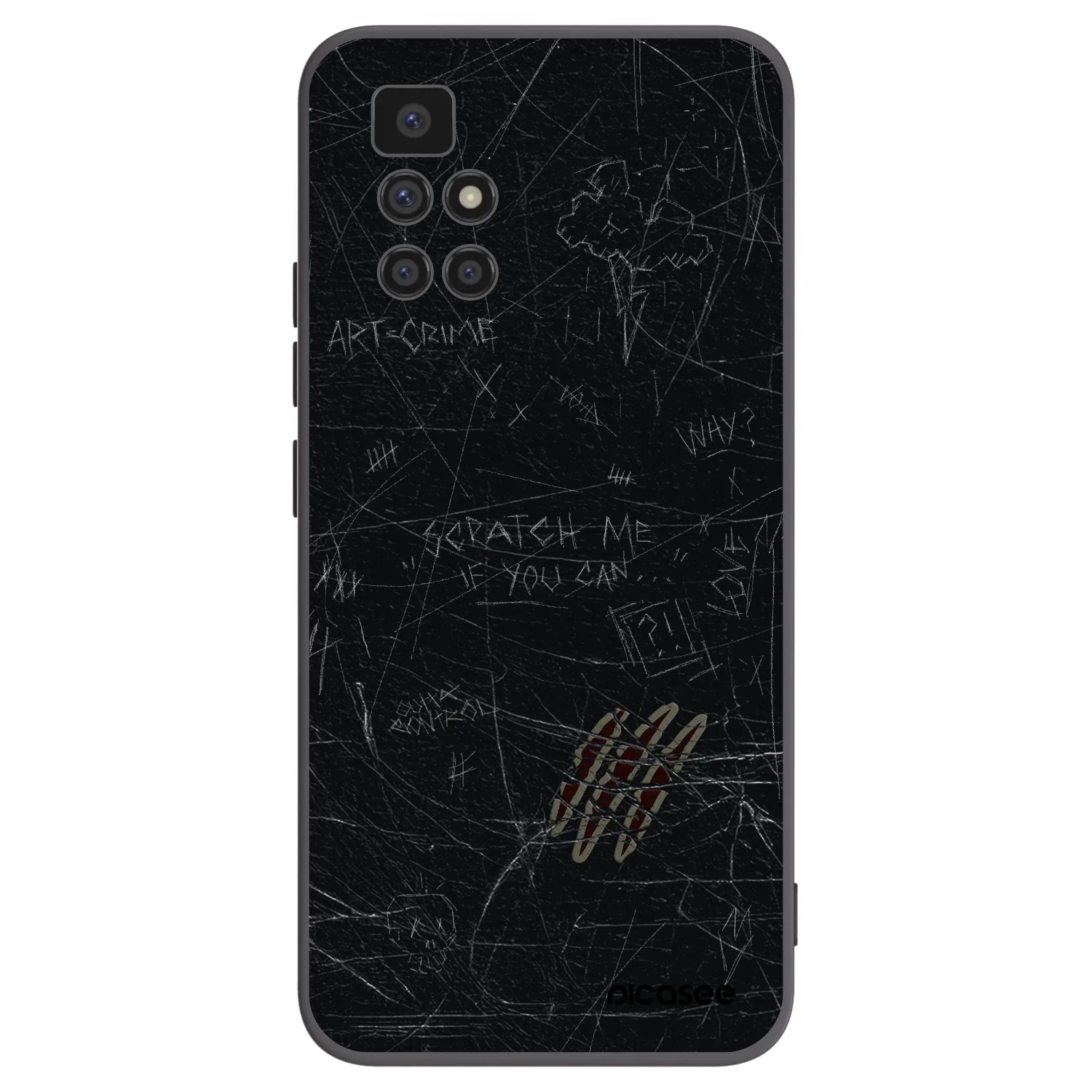 Picasee silikónový čierny obal pre Xiaomi Redmi 10 - SCRATCH