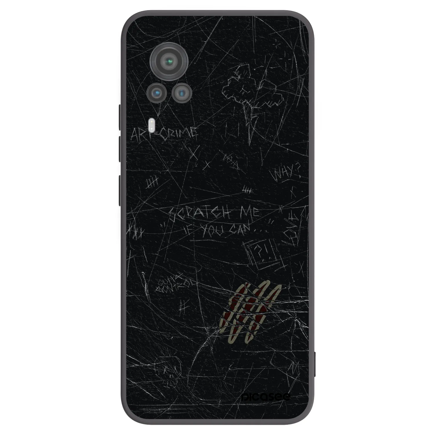 Picasee silikónový čierny obal pre Vivo X60 Pro 5G - SCRATCH