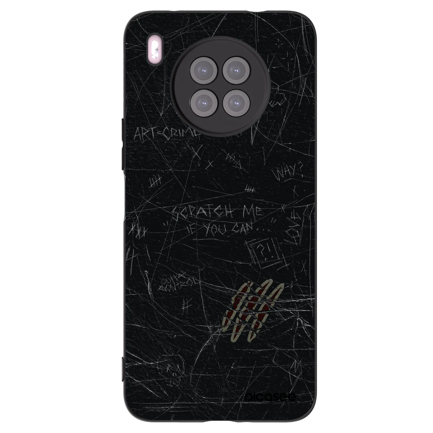 Picasee silikónový čierny obal pre Huawei Nova 8i - SCRATCH