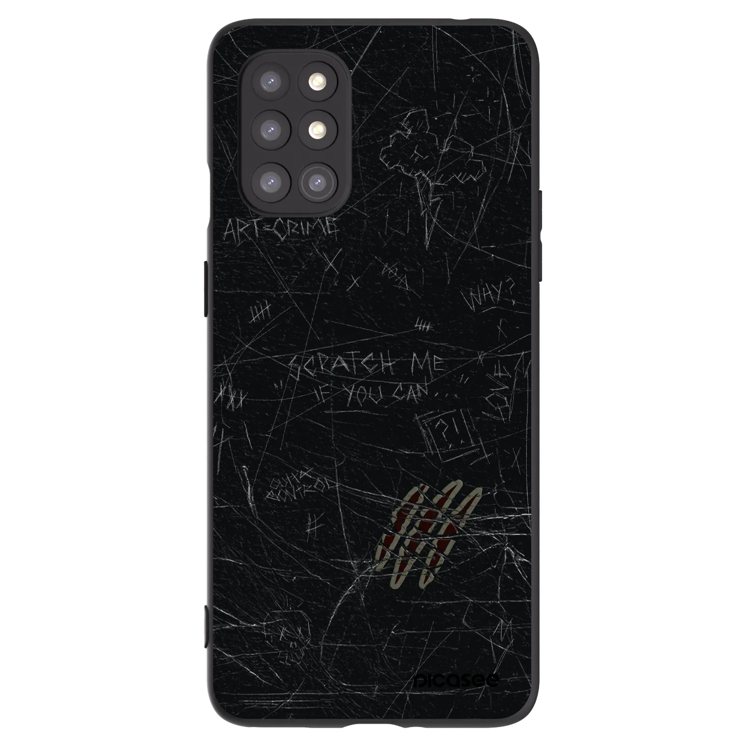 Picasee silikónový čierny obal pre OnePlus 8T - SCRATCH