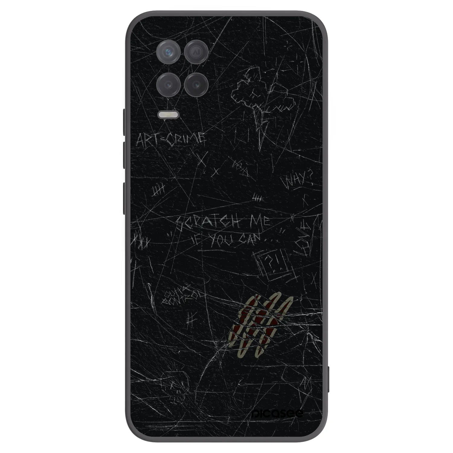 Picasee silikónový čierny obal pre Realme 8 5G - SCRATCH