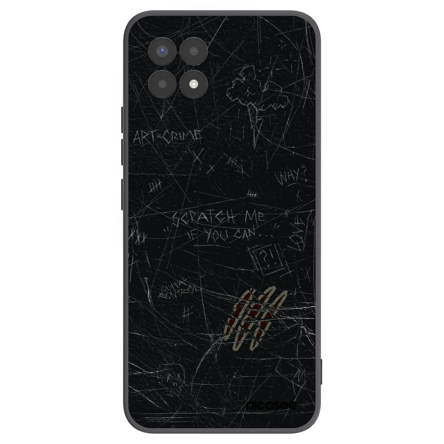 Picasee silikónový čierny obal pre Realme 8i - SCRATCH