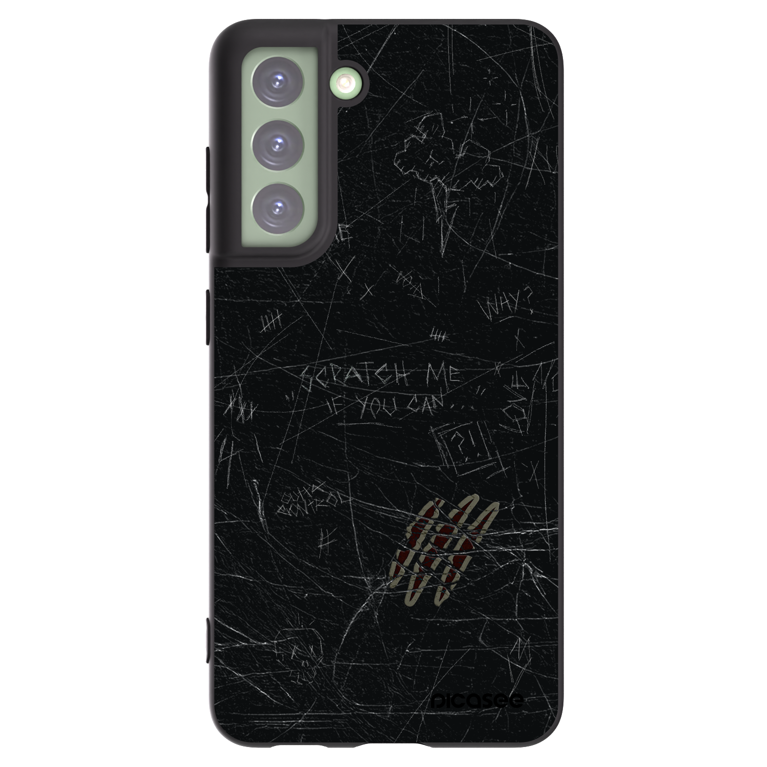 Picasee silikónový čierny obal pre Samsung Galaxy S21 FE 5G - SCRATCH