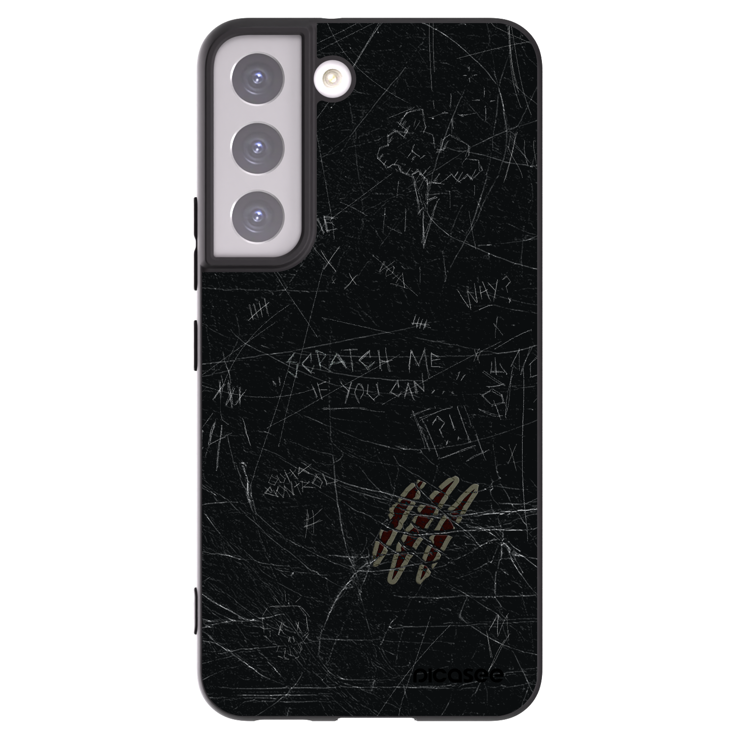 Picasee silikónový čierny obal pre Samsung Galaxy S22 5G - SCRATCH