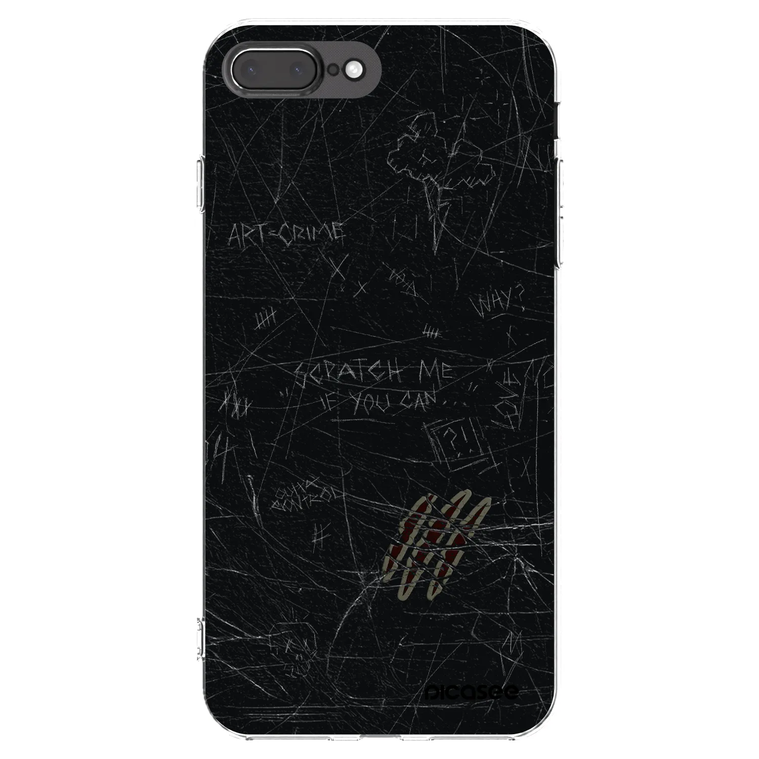 Picasee silikónový prehľadný obal pre Apple iPhone 7 Plus - SCRATCH