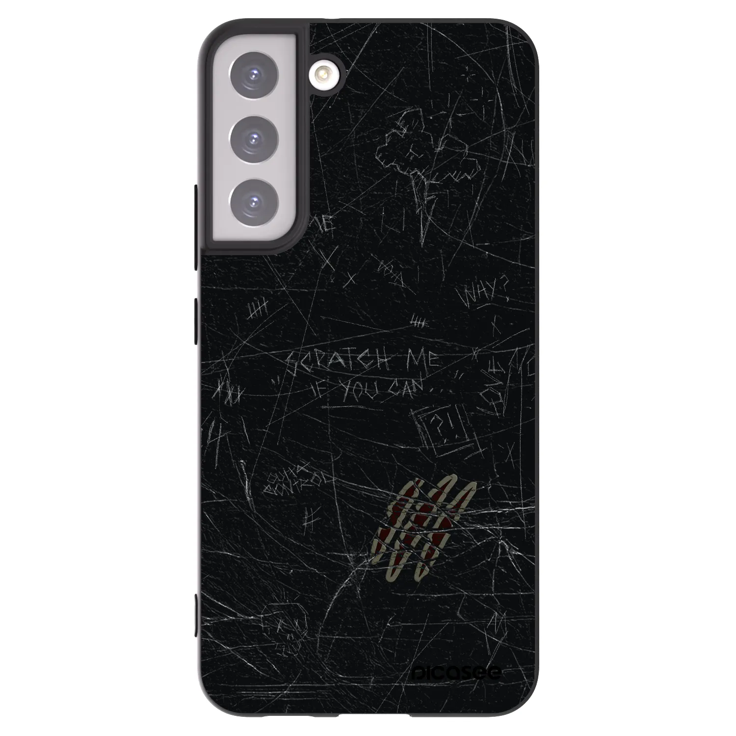 Picasee silikónový čierny obal pre Samsung Galaxy S22+ 5G - SCRATCH