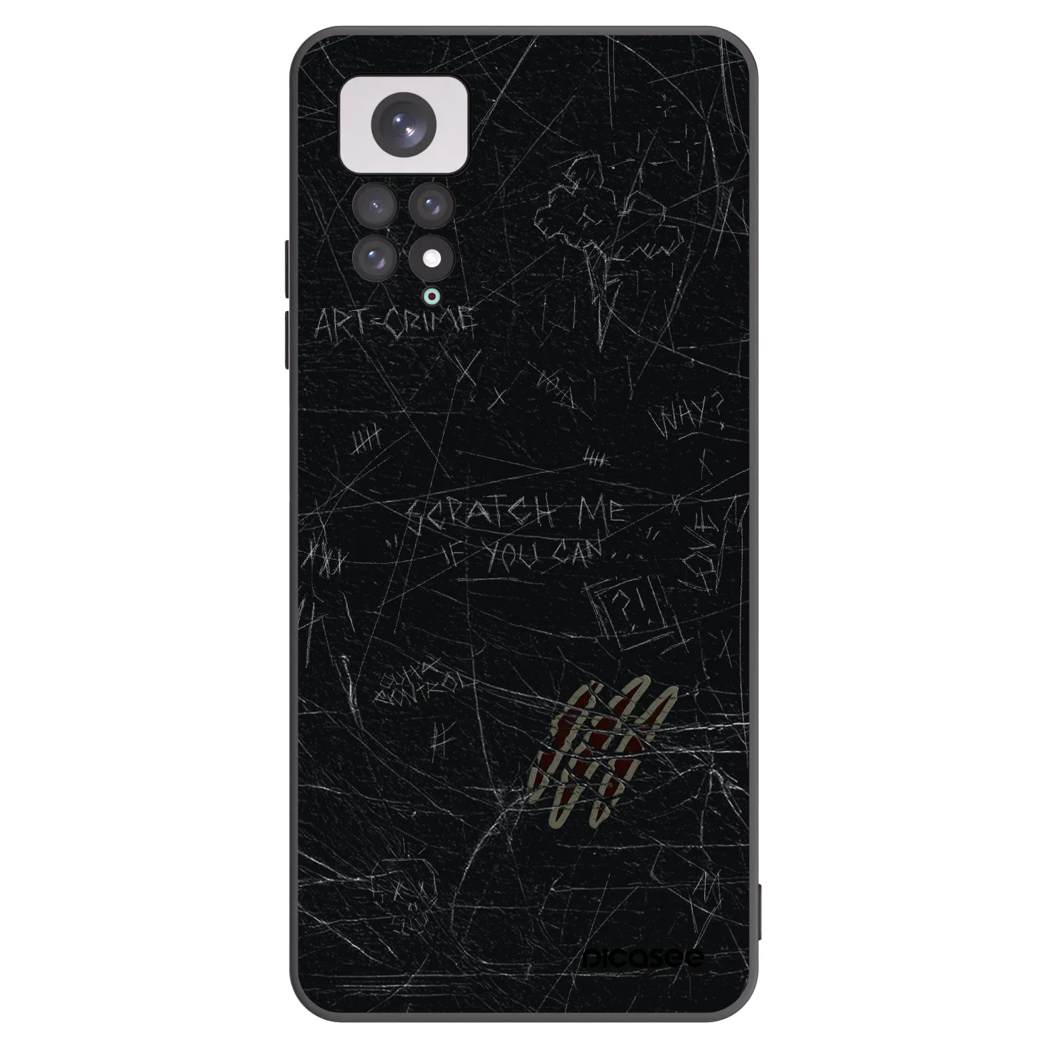 Picasee silikónový čierny obal pre Xiaomi Redmi Note 11 - SCRATCH