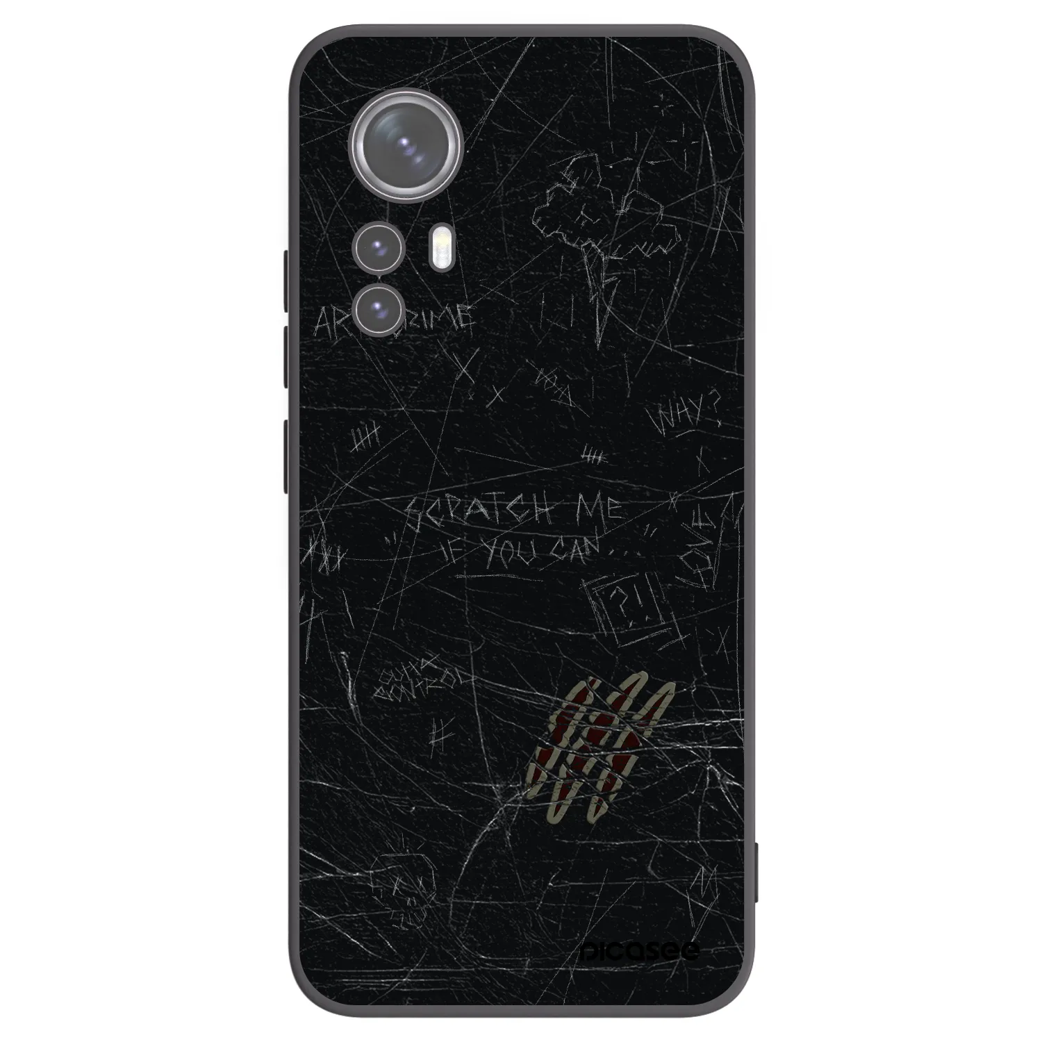 Picasee silikónový čierny obal pre Xiaomi 12 - SCRATCH