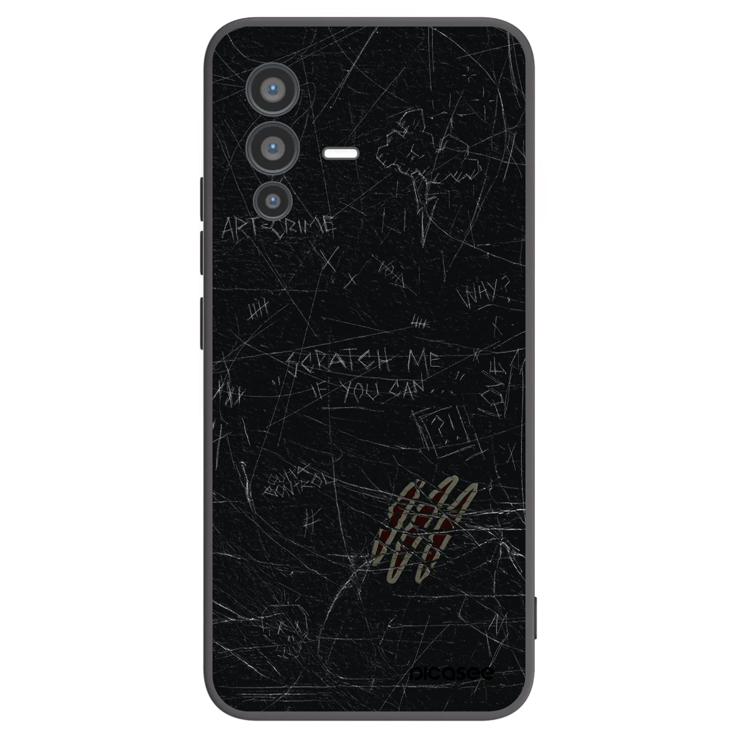 Picasee silikónový čierny obal pre Vivo V23 5G - SCRATCH