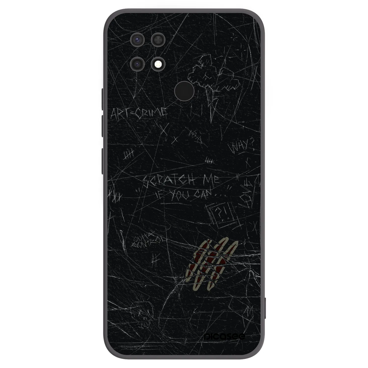 Picasee silikónový čierny obal pre Xiaomi Redmi 10C - SCRATCH