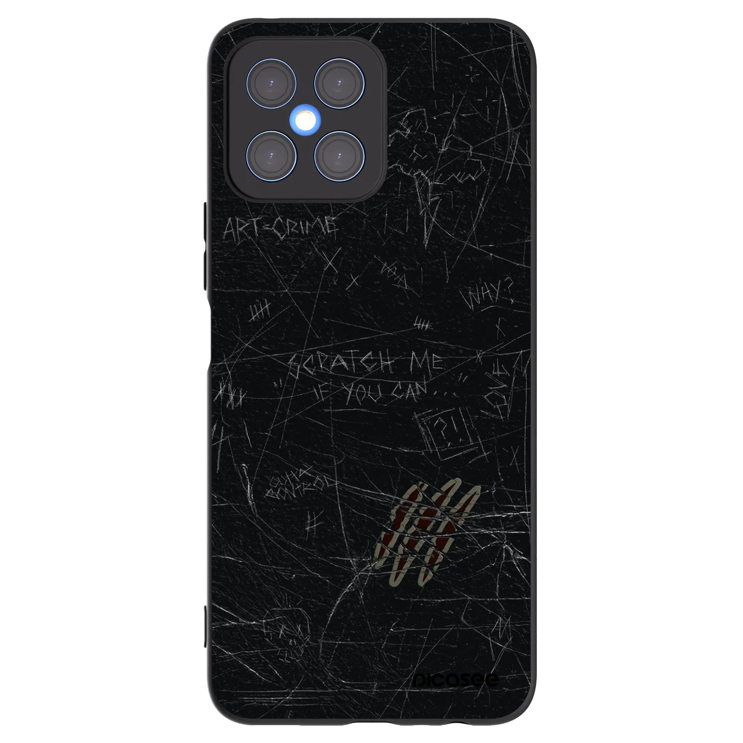Picasee silikónový čierny obal pre Honor X8 4G - SCRATCH