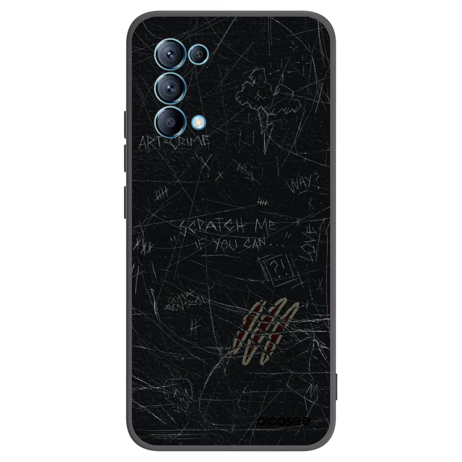 Picasee silikónový čierny obal pre OPPO Reno 5 5G - SCRATCH