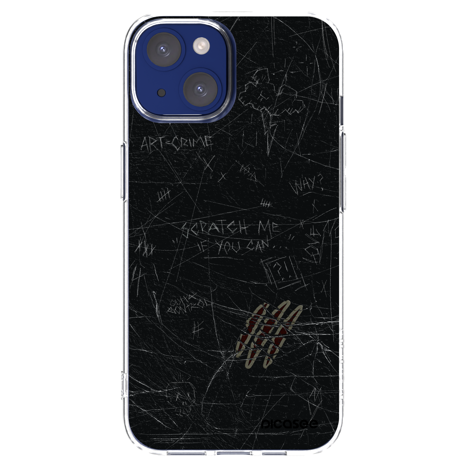 Silikónový prehľadný obal pre Apple iPhone 14 - SCRATCH