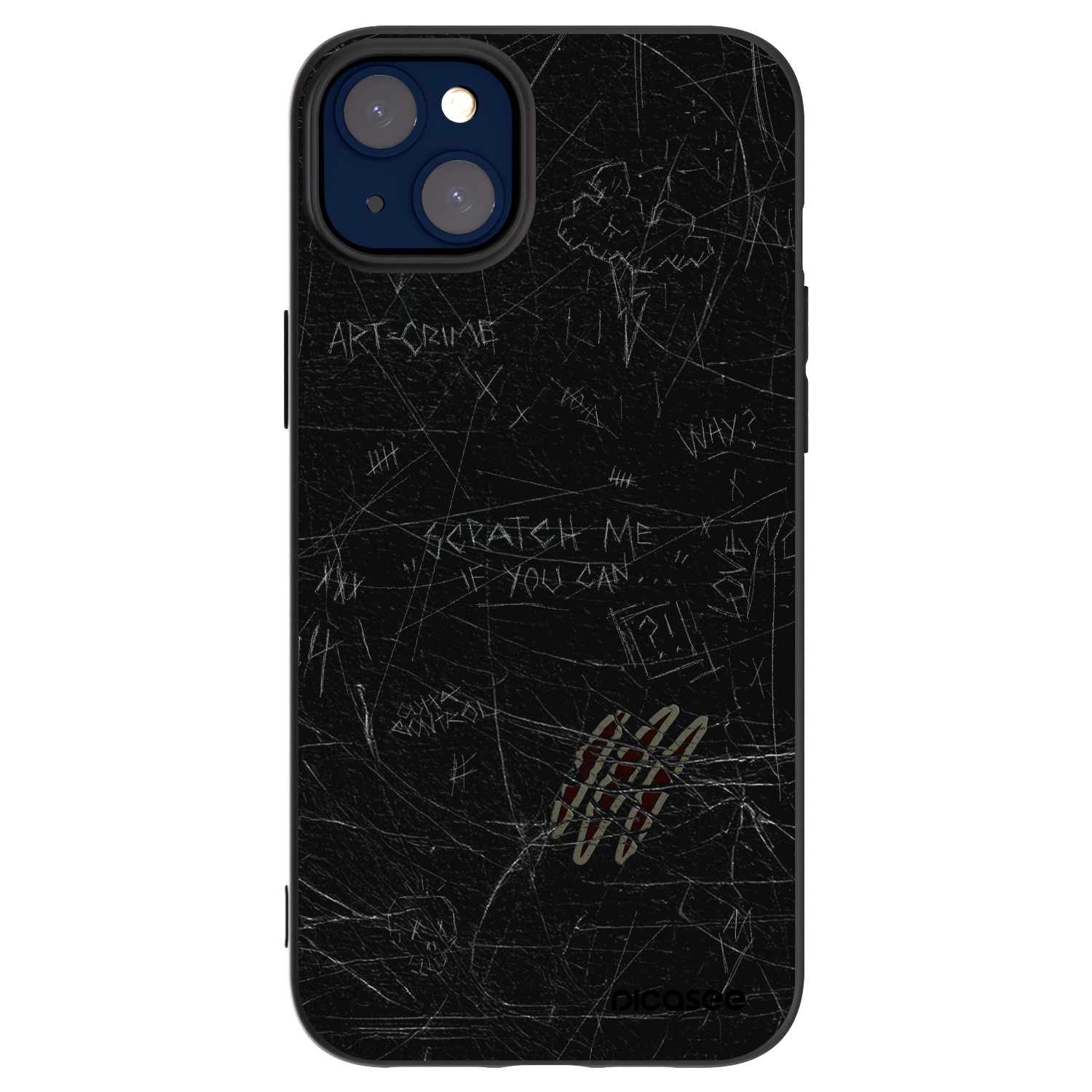 Picasee silikónový čierny obal pre Apple iPhone 14 Plus - SCRATCH