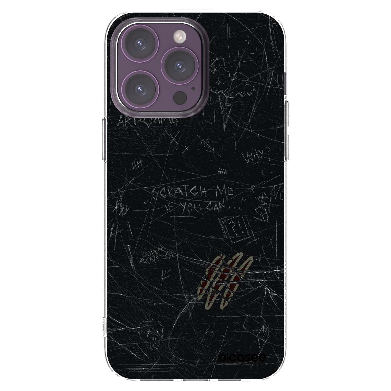 Picasee silikónový prehľadný obal pre Apple iPhone 14 Pro Max - SCRATCH