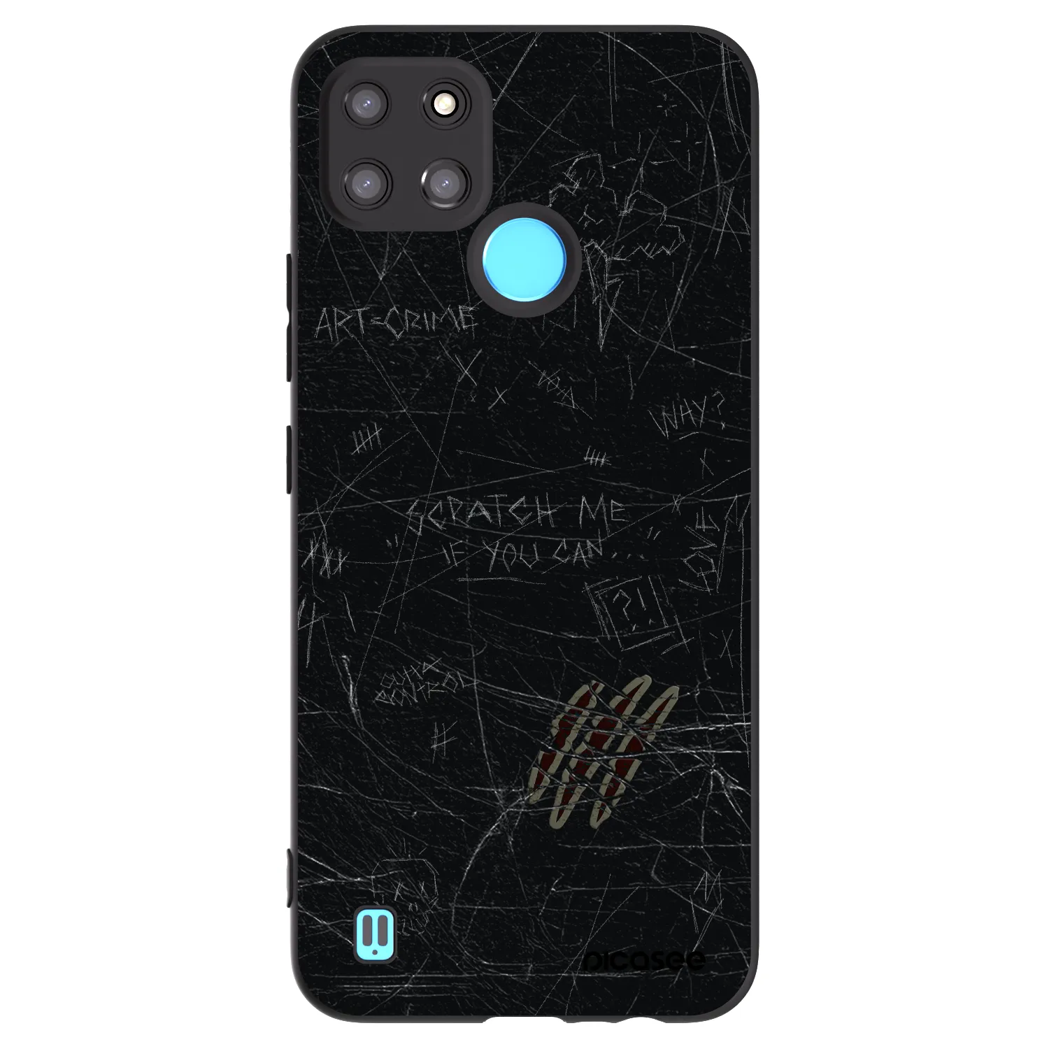 Picasee silikónový čierny obal pre Realme C21Y - SCRATCH