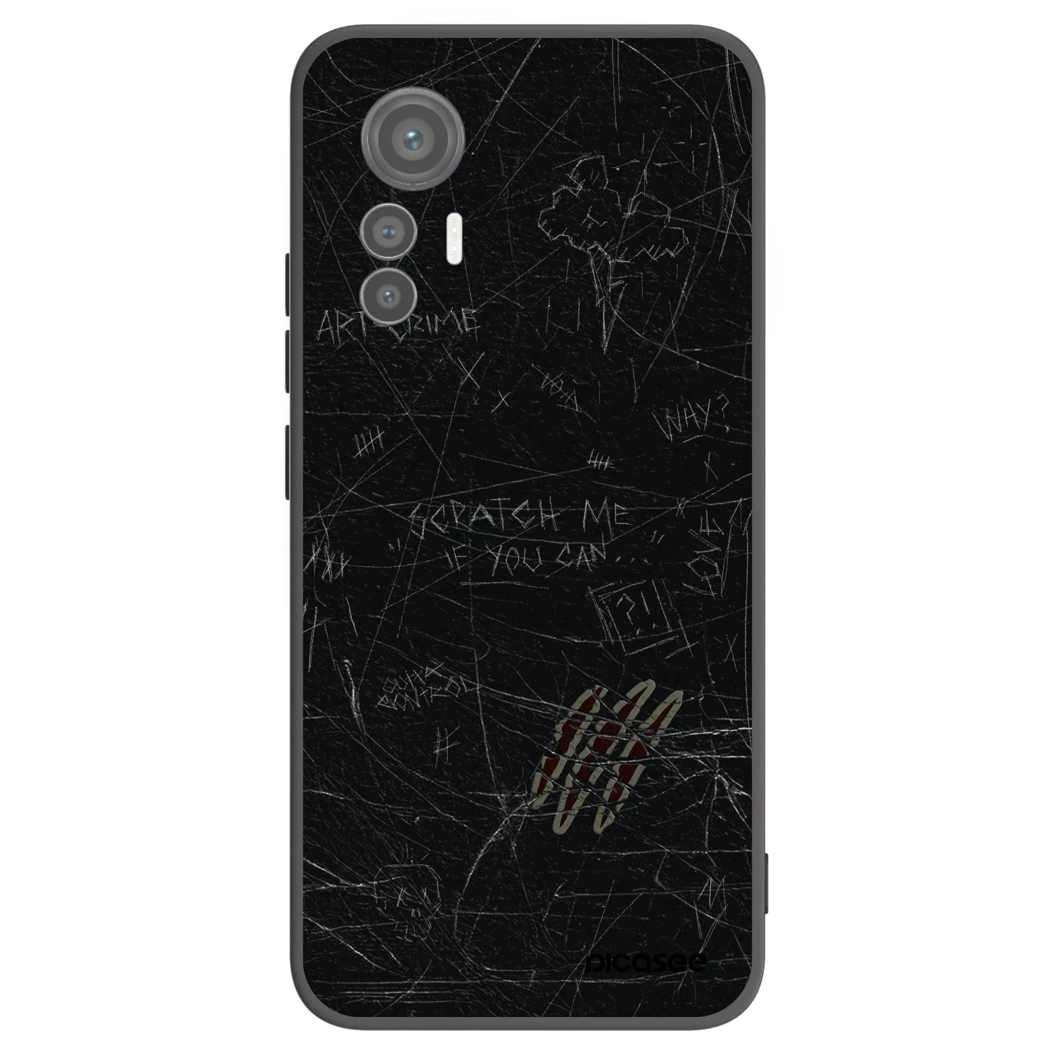 Picasee silikónový čierny obal pre Xiaomi 12 Lite - SCRATCH