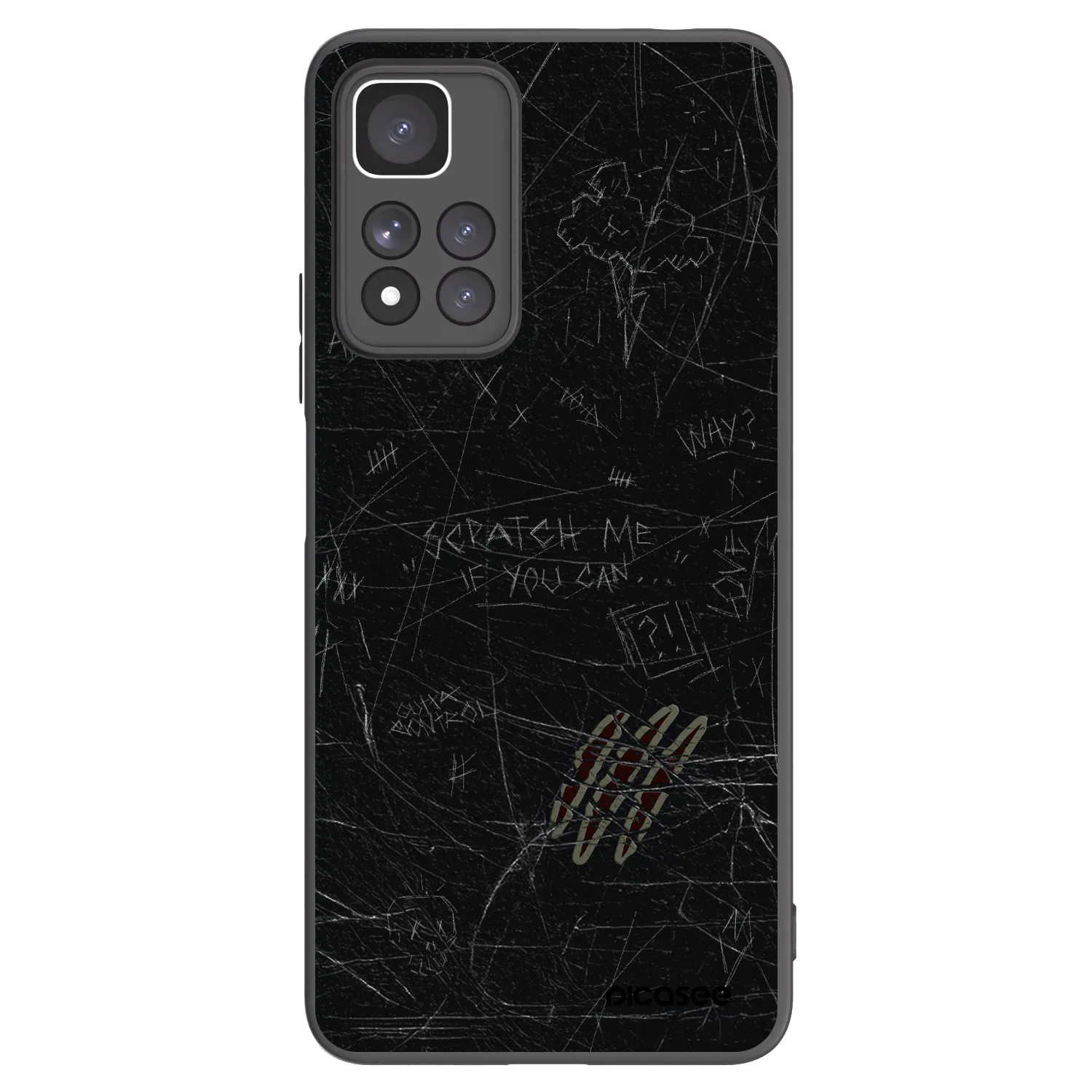 Picasee silikónový čierny obal pre Xiaomi Redmi Note 11 Pro+ 5G - SCRATCH
