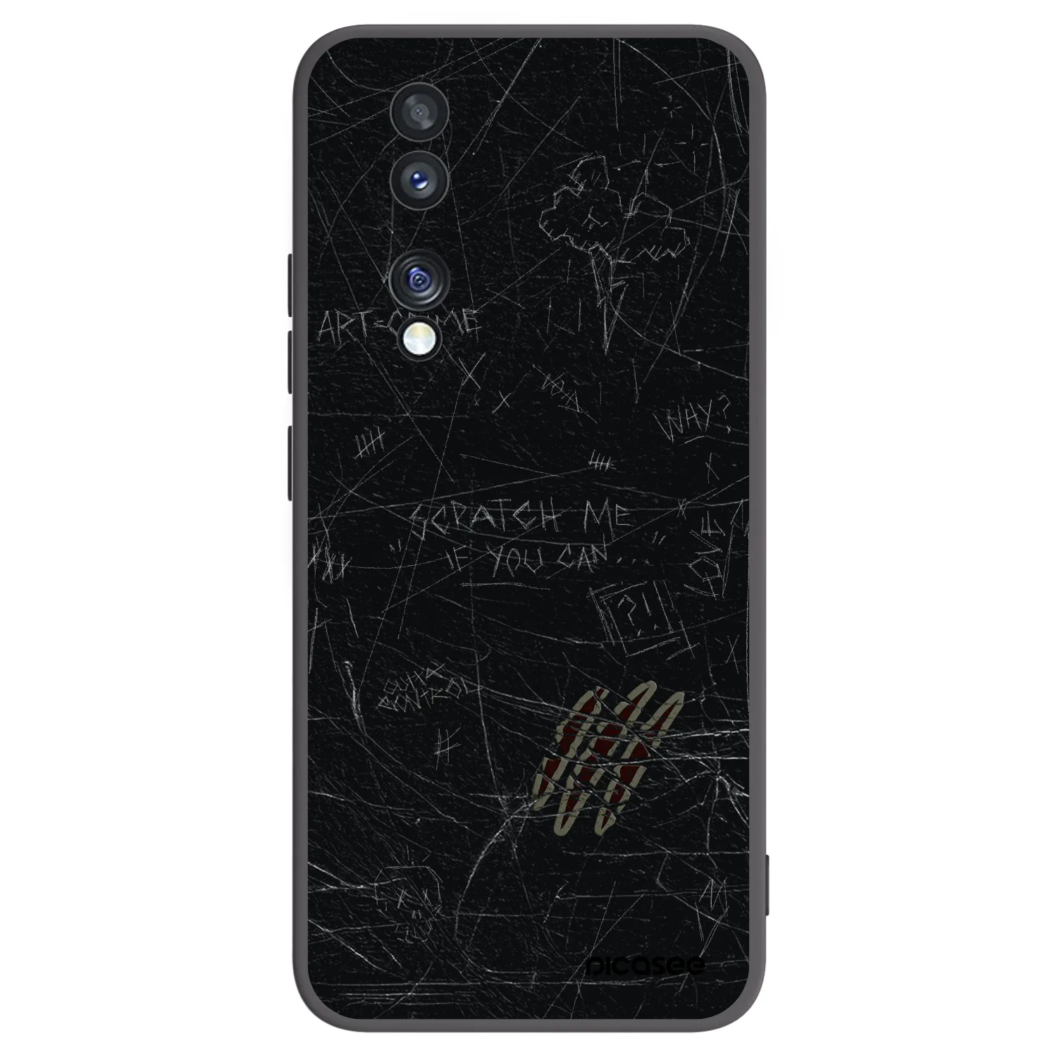 Picasee silikónový čierny obal pre Honor 70 - SCRATCH