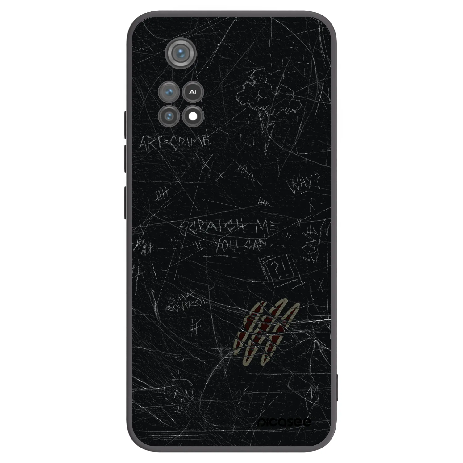 Picasee silikónový čierny obal pre Xiaomi Poco M4 Pro - SCRATCH