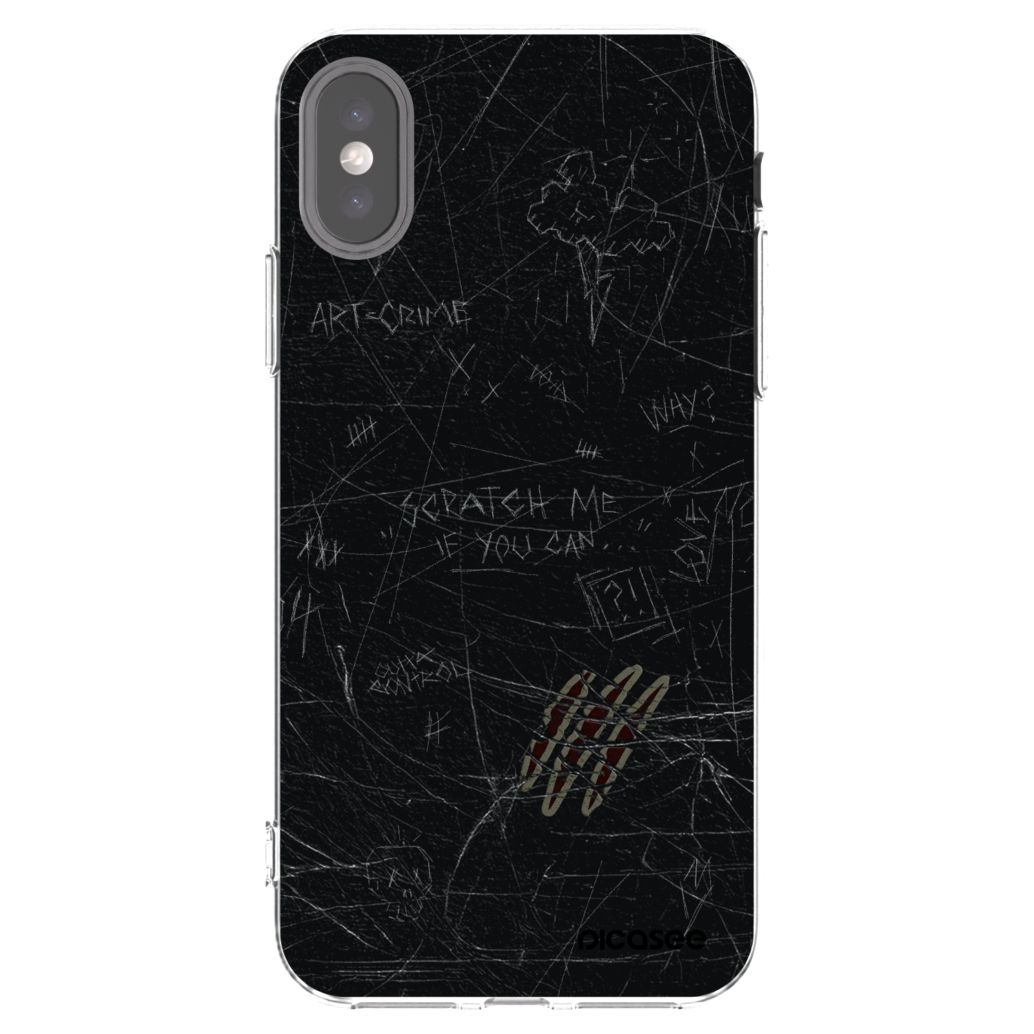 Silikónový prehľadný obal pre Apple iPhone X/XS - SCRATCH