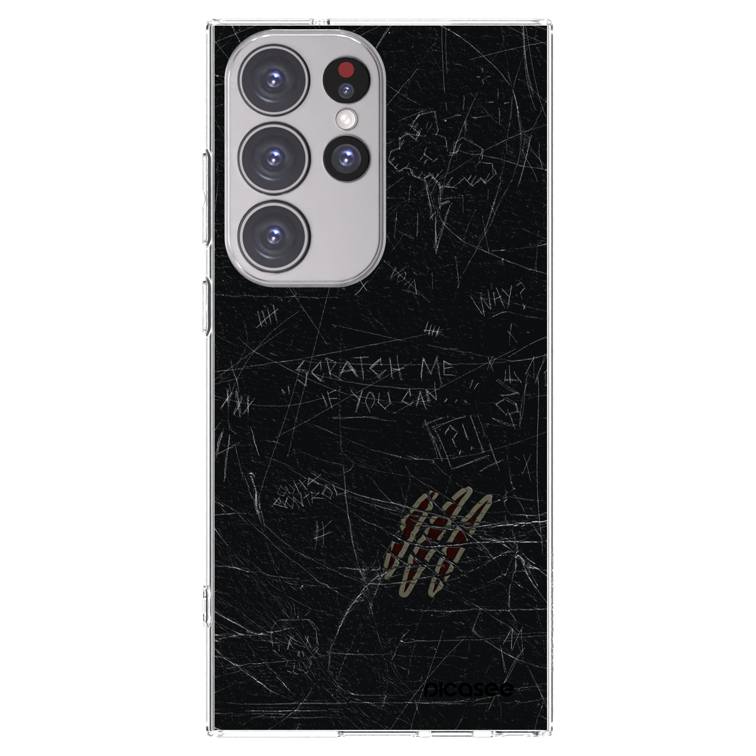 Picasee silikónový prehľadný obal pre Samsung Galaxy S23 Ultra 5G - SCRATCH