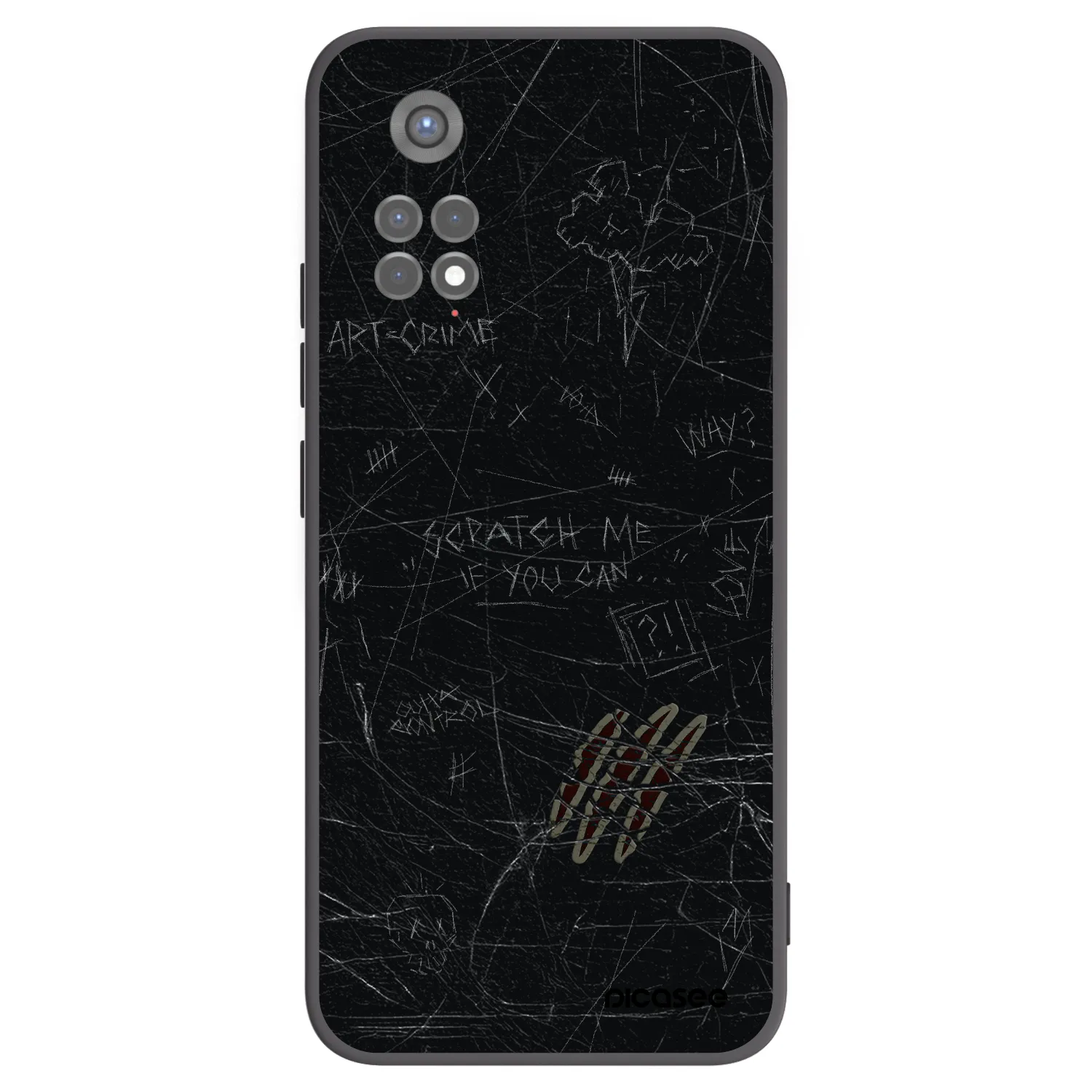 Picasee silikónový čierny obal pre Xiaomi Redmi Note 11S 5G - SCRATCH