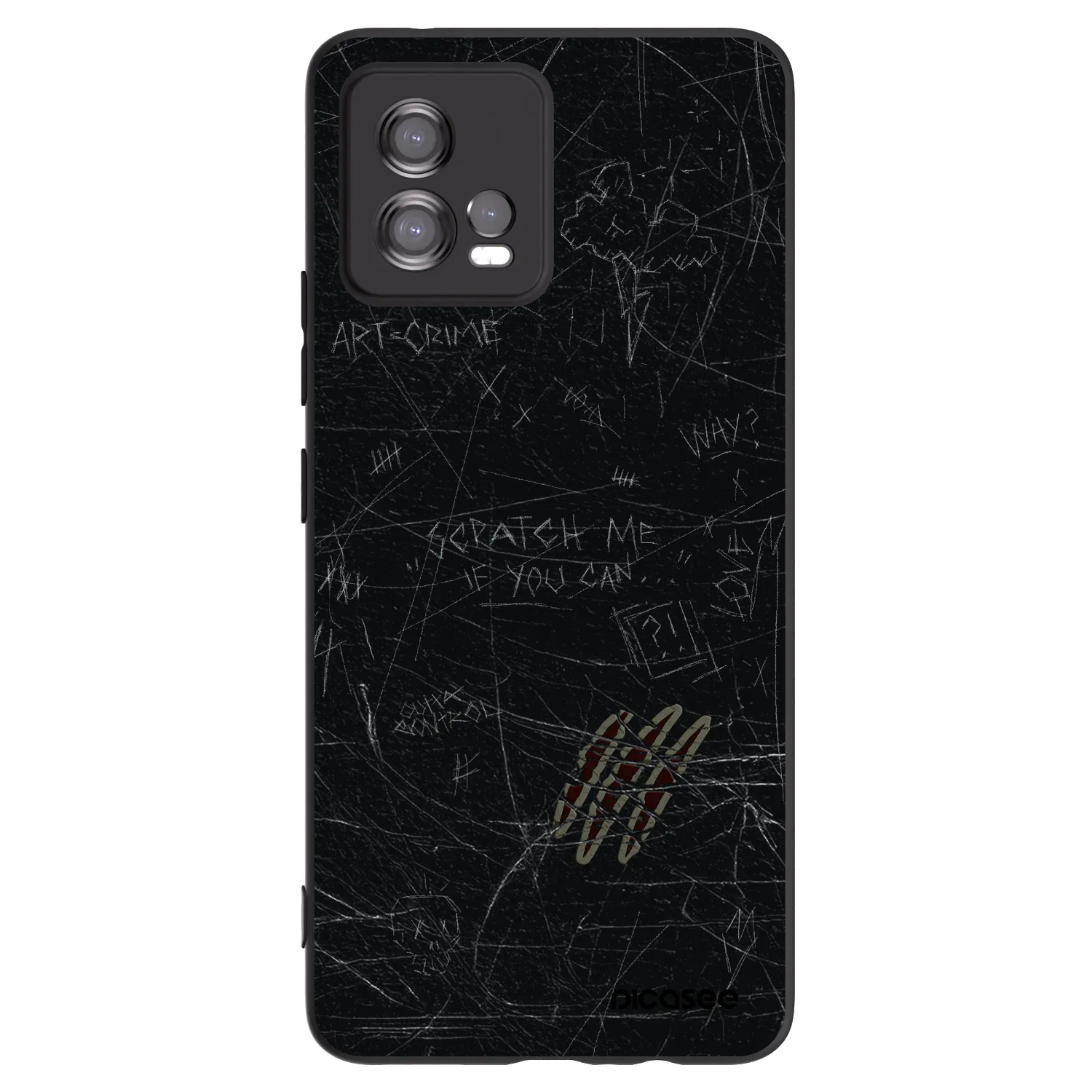Picasee silikónový čierny obal pre Motorola Moto G72 - SCRATCH