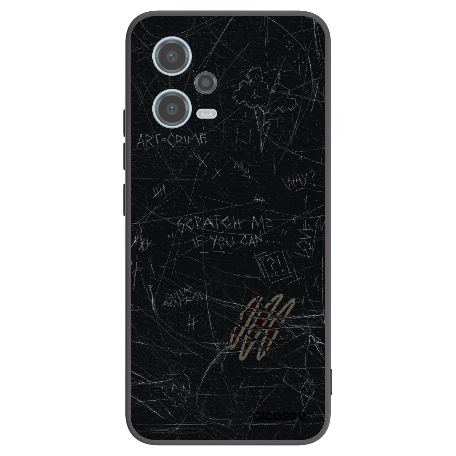 Picasee silikónový čierny obal pre Xiaomi Redmi Note 12 5G - SCRATCH