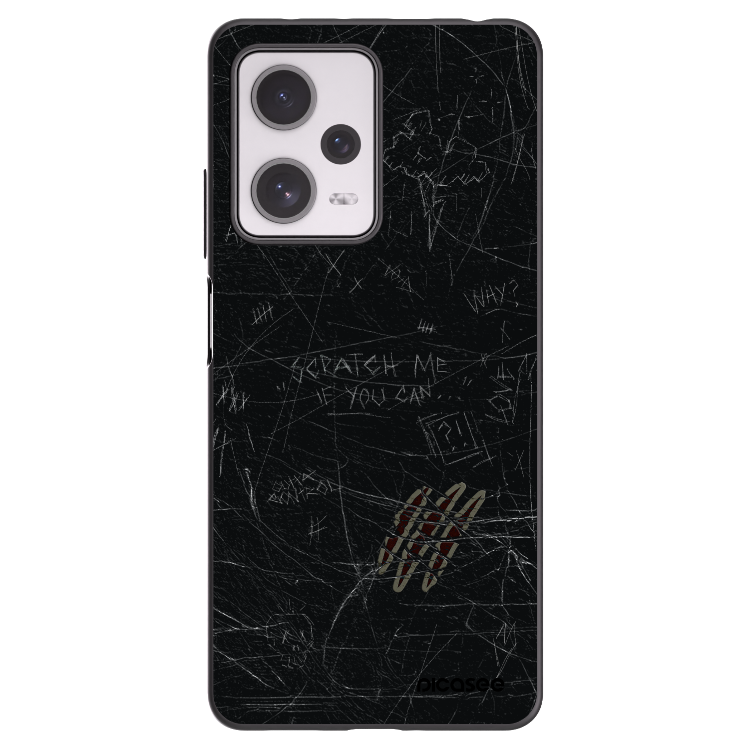 Picasee silikónový čierny obal pre Xiaomi Redmi Note 12 Pro+ 5G - SCRATCH