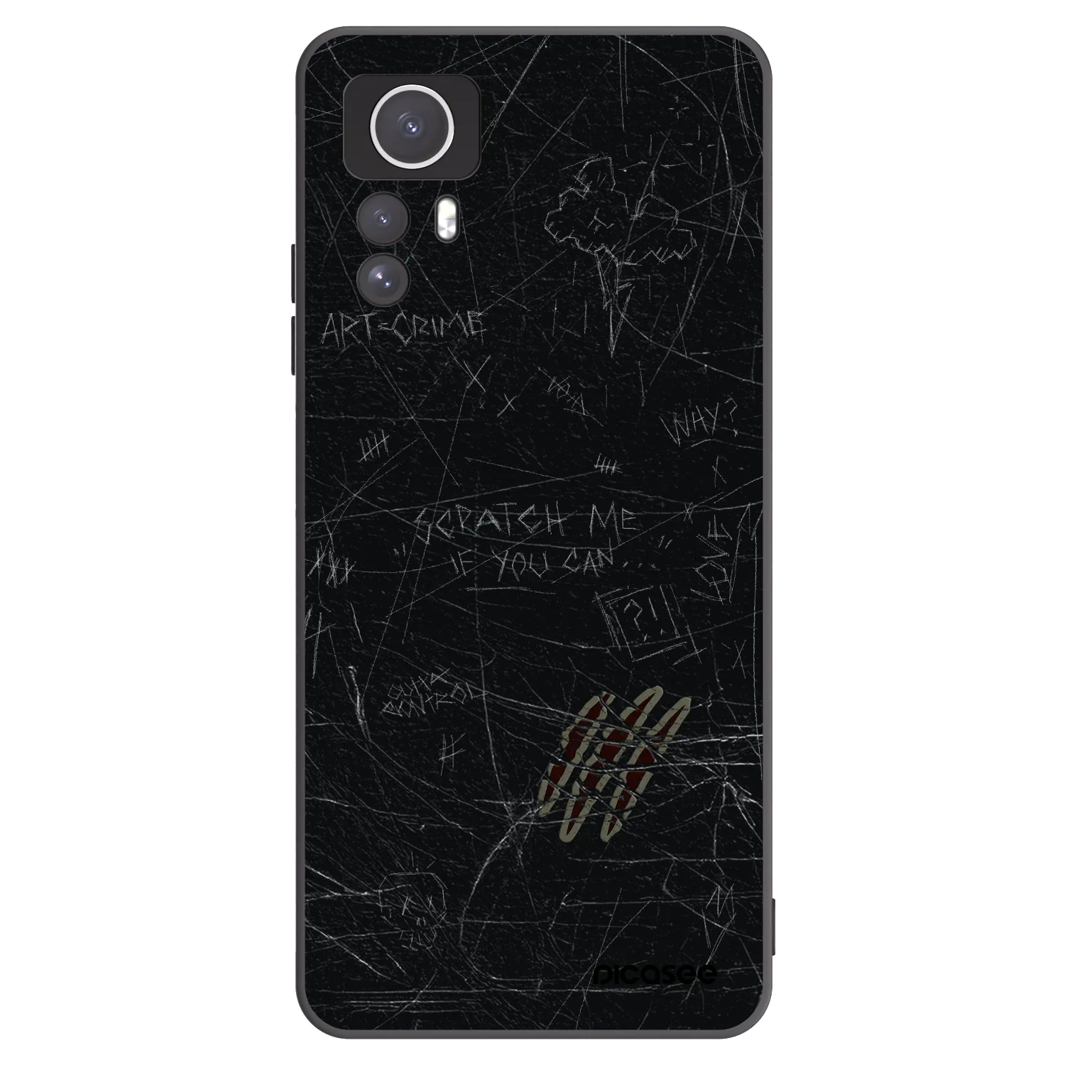 Picasee silikónový čierny obal pre Xiaomi Redmi Note 12S - SCRATCH