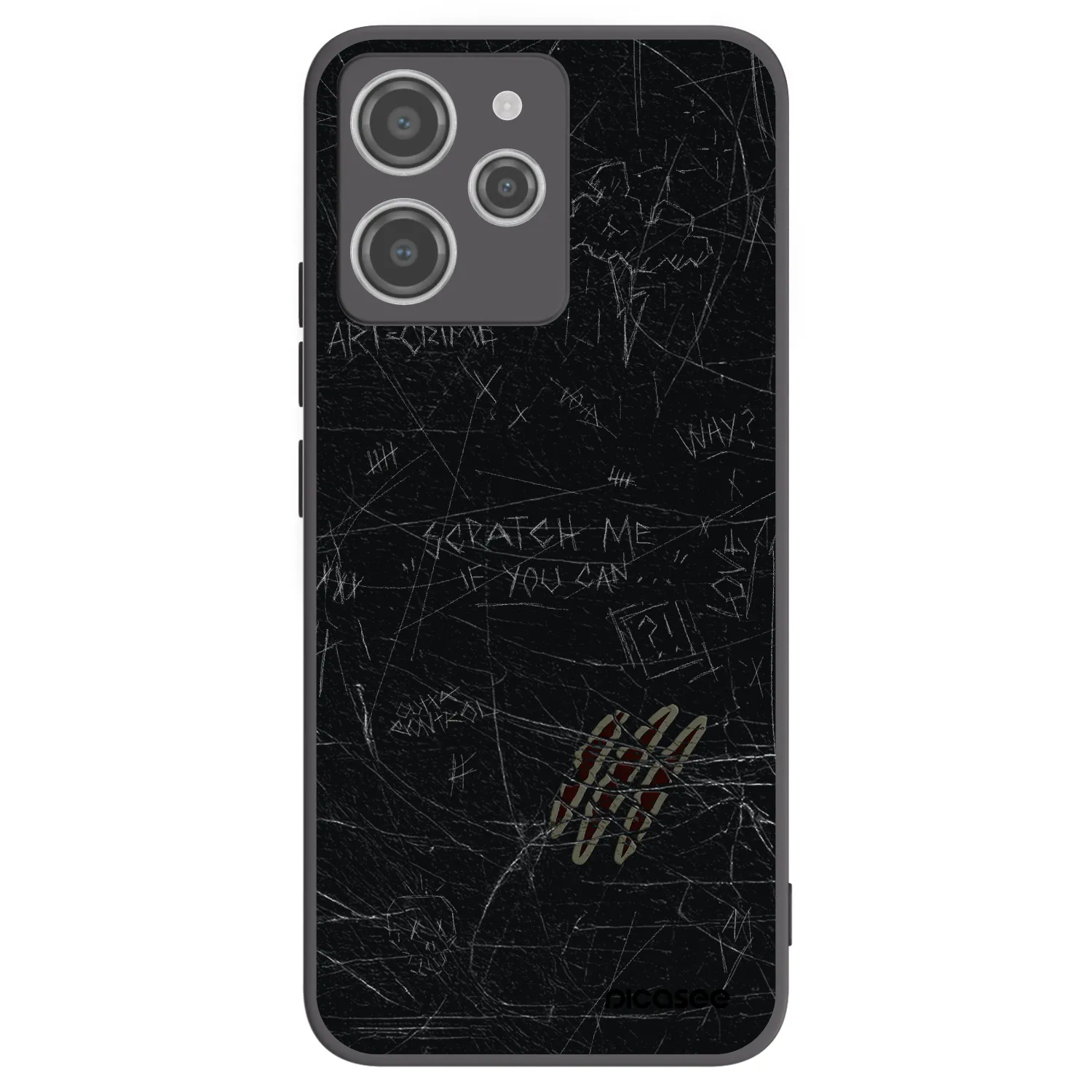 Silikónový čierny obal pre Xiaomi Redmi 12 4G - SCRATCH